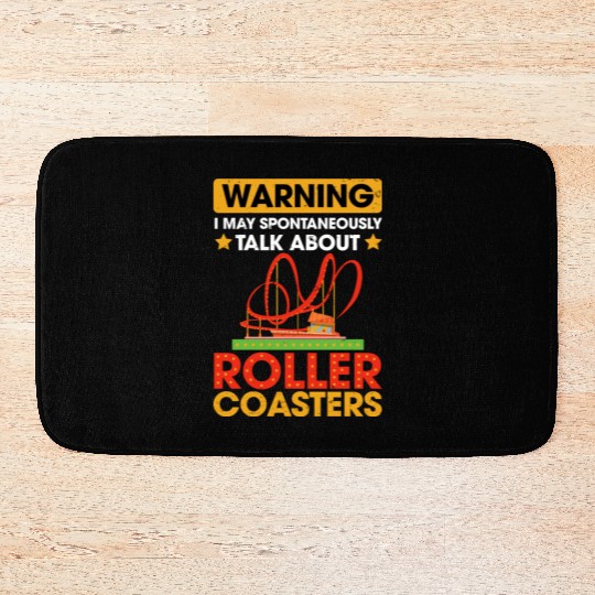 Vintage Roller Coaster Roller Coaster Lover Bath Mats