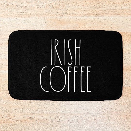 Irish Coffee White Rae Dunn Inspired Minimalist Bath Mats