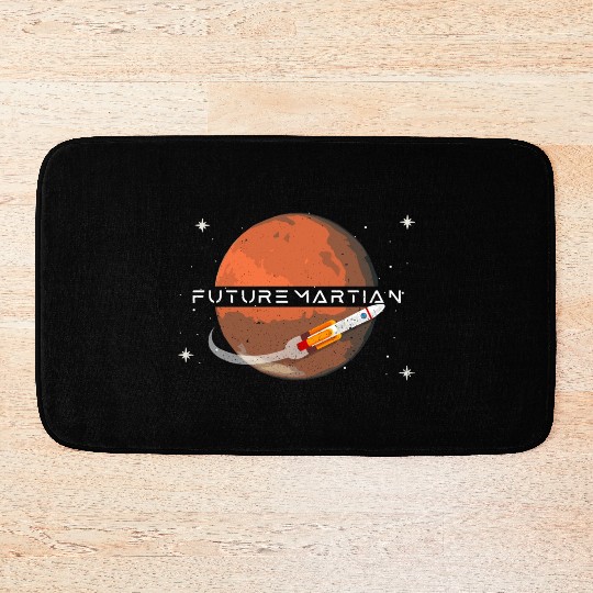 Future Martian Mars Planet Space Lover Bath Mats