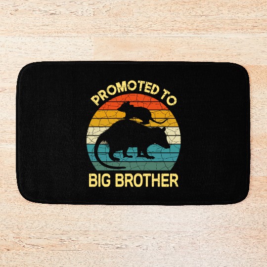 Promoted to big brother Opossum Gift, baby possum Bath Mats