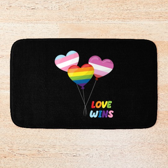 Pride LGBTQ. Statement Bath Mats