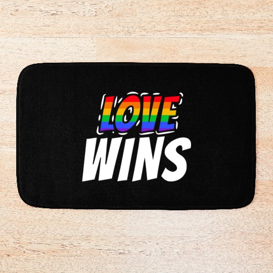 Pride LGBTQ. Love wins Bath Mats