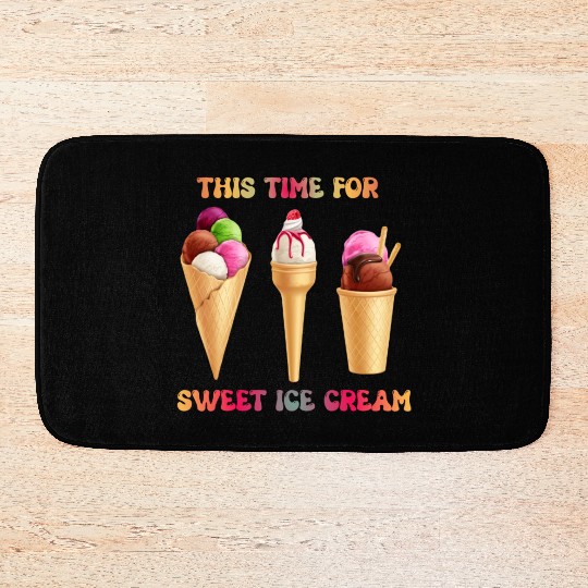 Sweet Gift For Lovers National Ice Cream Day. Bath Mats