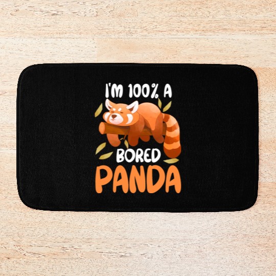 Red Panda Bored Cute Animal Lazy Animal Lover Bath Mats