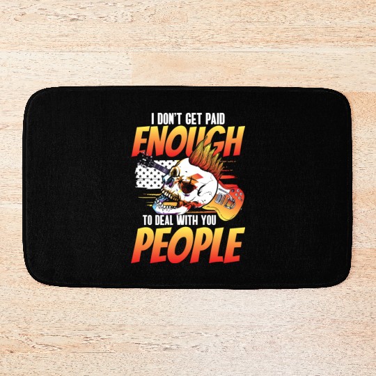 I Hate People Humor Misanthrope Meanness Bath Mats