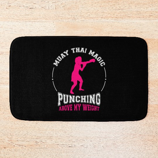 International Women's Day Muay Thai Girl Power Bath Mats