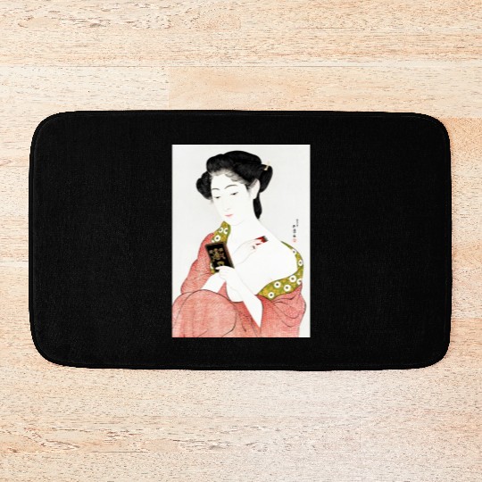 Japanese Woman Geisha Japan Vintage art Bath Mats