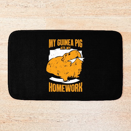 My Guinea Pig Ate My Homework Animal Lover Bath Mats