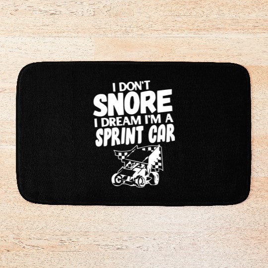 Sprint Car Racing, sprint car, dirt track racers Bath Mats