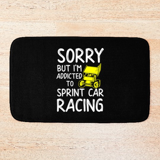 Sprint Car Racing, sprint car, dirt track racers Bath Mats
