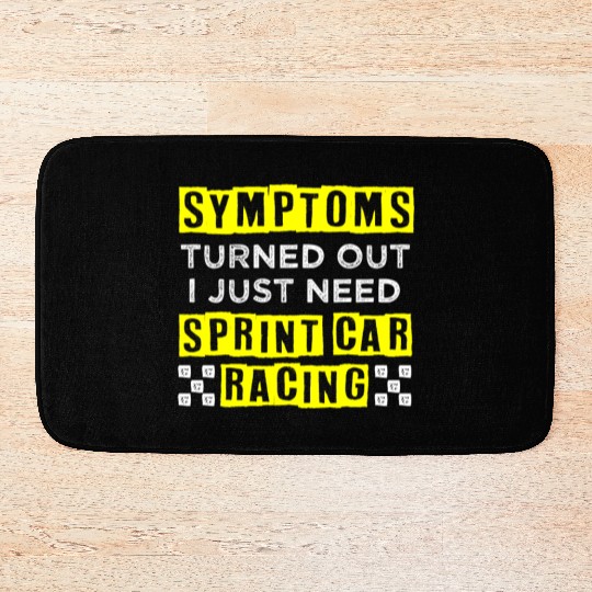 Sprint Car Racing, sprint car, dirt track racers Bath Mats