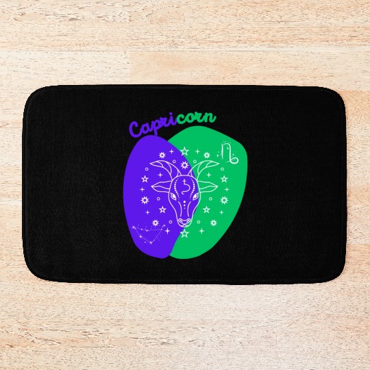 Cosmic Climb A Minimalist Capricorn Design Bath Mats