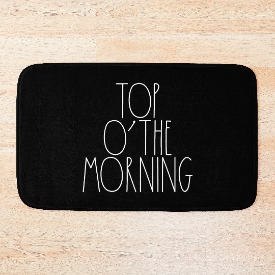 Top O' The Morning White Rae Dunn Inspired Decor Bath Mats