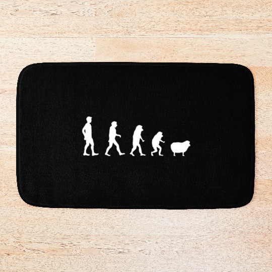 Human to Sheep Evolution Bath Mats