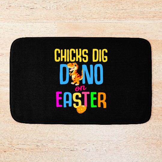 Easter T-rex Dinosaur Rabbit Easter Bunny Holiday Bath Mats