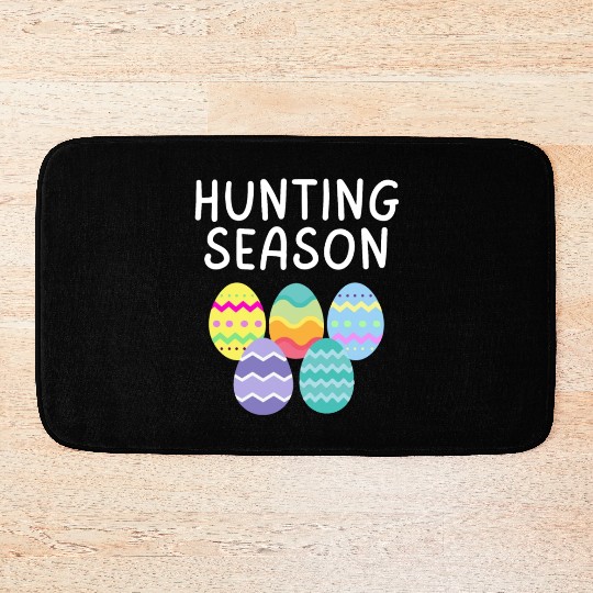 Hunting Season Eggs Funny Easter Day 2023 Egg Hunt Bath Mats