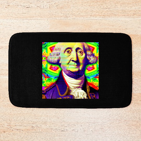 Trippy George Washington Bath Mats