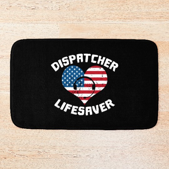 Dispatcher Us Flag Bath Mats