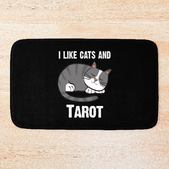 I Like Cats And Tarot - Gift For Cat Lovers Bath Mats