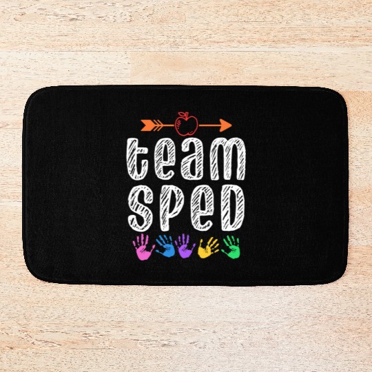 Team Sped Teacher Awareness Special Education Bath Mats