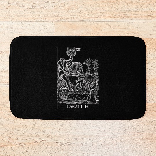 Death Tarot Card Terror Tarot Shadow Edition Bath Mats