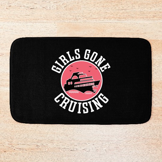 Girls Gone Cruising 2023 Fun Cruise Party Design Bath Mats