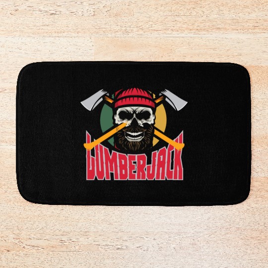 Lumberjack Skull Bath Mats