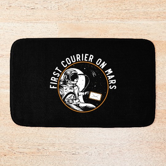 First Courier On Mars Postal Worker Mail Escort Bath Mats