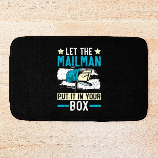 Postal Worker Mail Lady Delivery Mail Escort Bath Mats