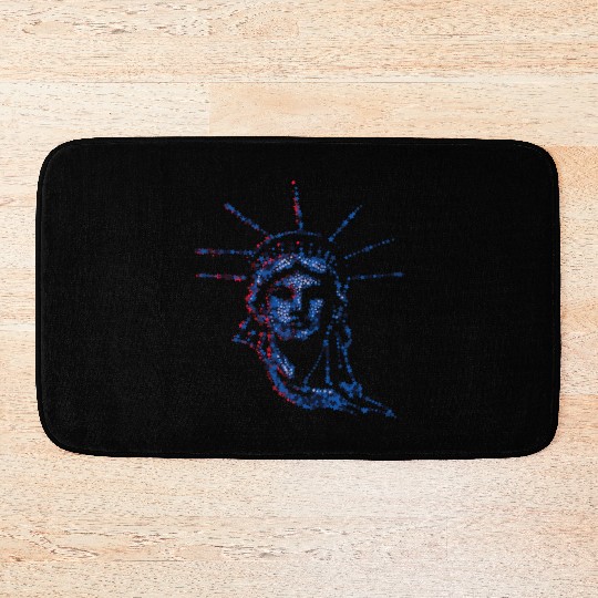 Statue Of Liberty 4th Of July American US Flag Bath Mats
