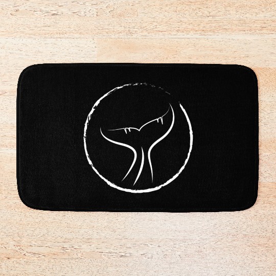 Due tone whale tail Bath Mats