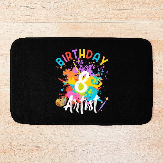 8 Year Old Birthday Art Painting Party 8th Artist Bath Mats