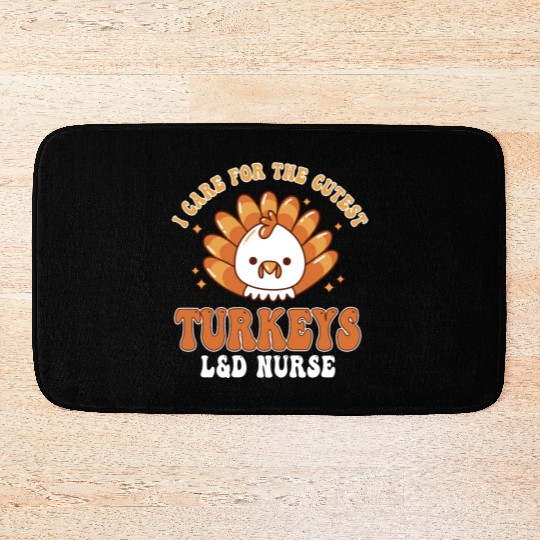 Lovely L&D Nurse Thanksgiving Pun Newborn Baby Bath Mats
