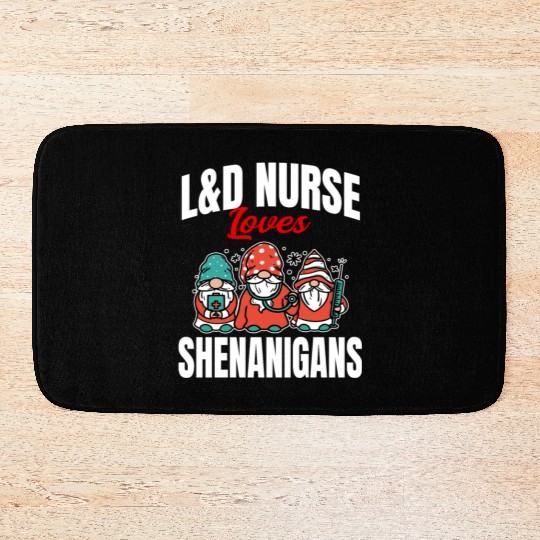 L&D Nurse Love Shenanigans St. Patrick Day Bath Mats