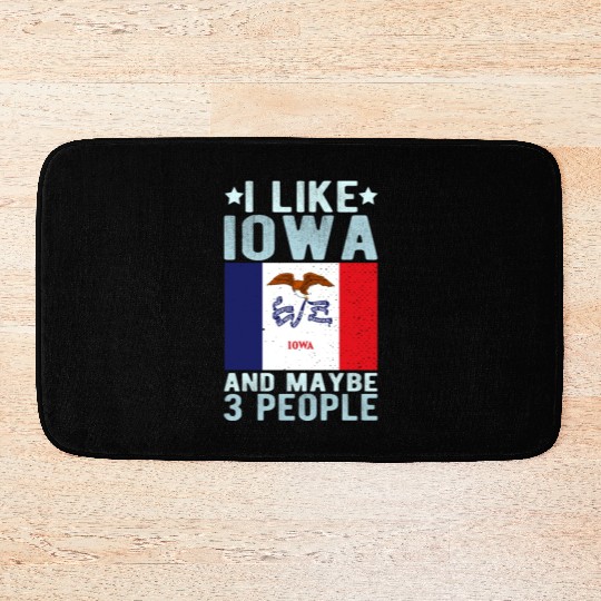 Iowa Flag US State Bath Mats