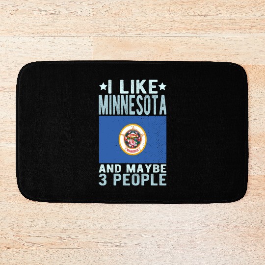 Minnesota Flag US State Bath Mats