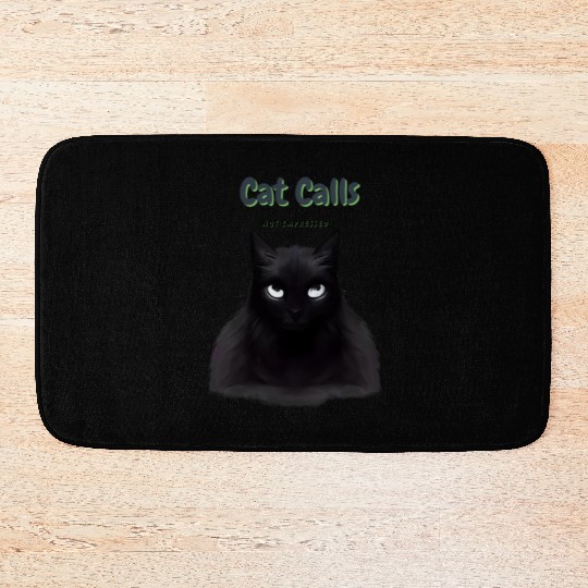 Cool Cat Not Interested in Cat Calls Bath Mats