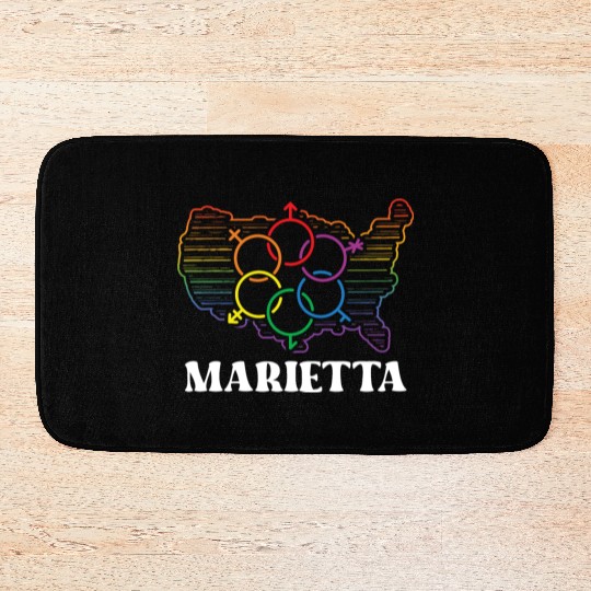 Marietta Pride Month Pride Flag LGBT Community LGB Bath Mats