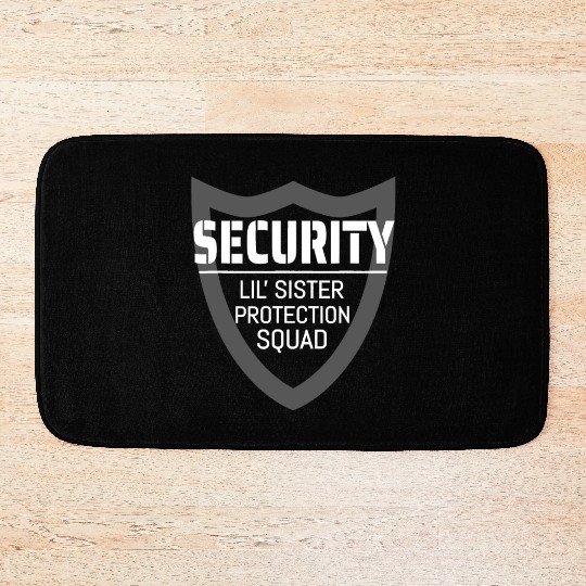 Security Lil' Sister Protection Squad Big Brother Bath Mats