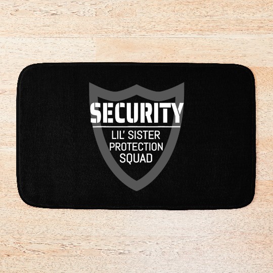 Security Lil' Sister Protection Squad Big Brother Bath Mats
