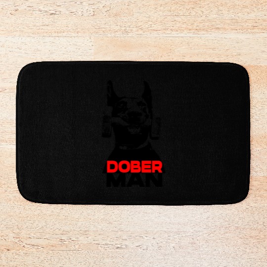 I love my doberman Pinscher, doberman mom gifts Bath Mats