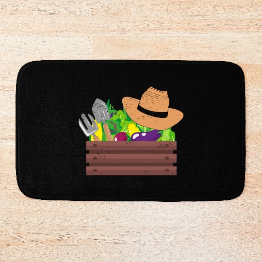 Farmer Gardener Farming Gardening Agriculture Bath Mats