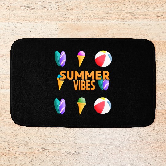 Beach Vibes - Summer Design (Pattern) Bath Mats
