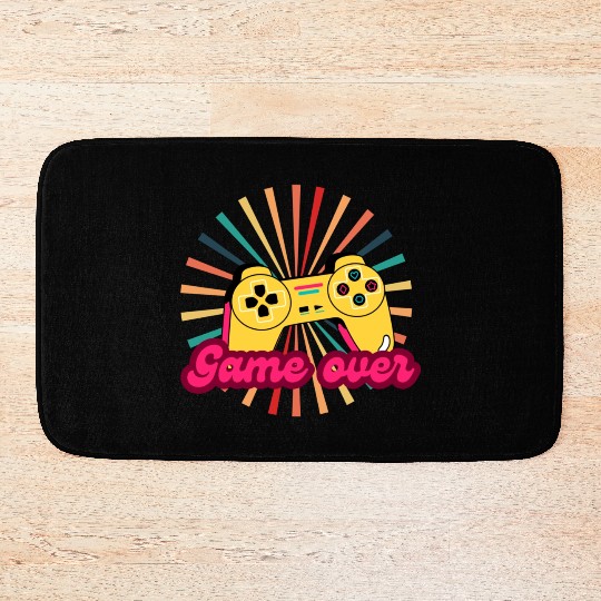 Retro games painting Bath Mats