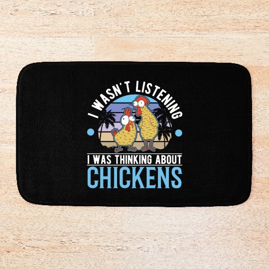 Chickens Chicken Farm Farmer Bath Mats