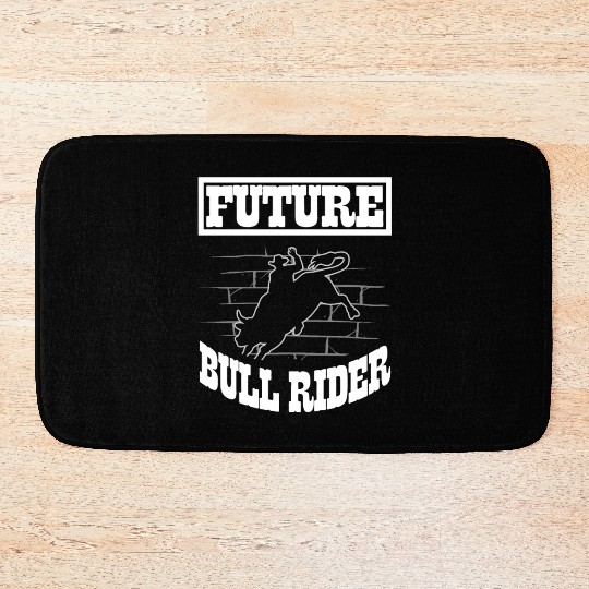 Future Bull Rider Bull Riding Western Rodeo Cowboy Bath Mats