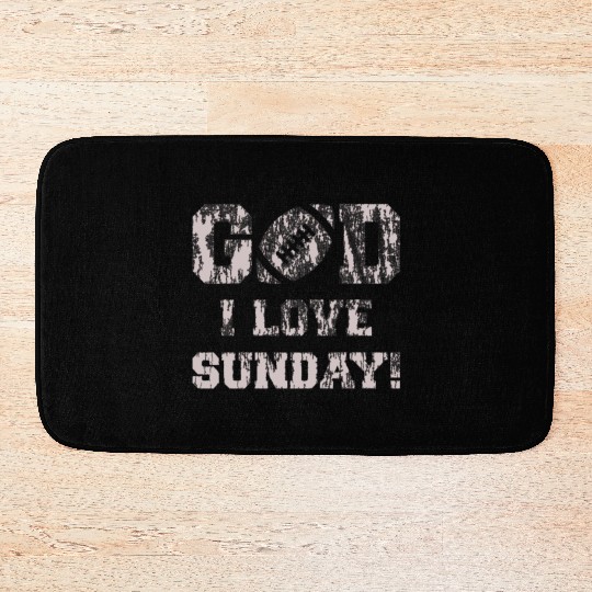 GOD I LOVE SUNDAY Bath Mats