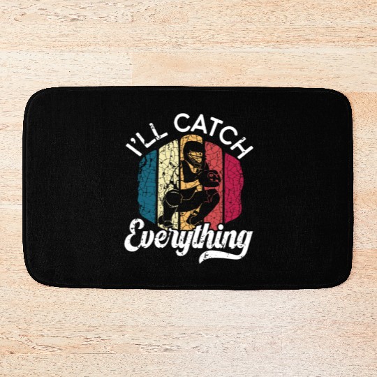 Baseball Lover Baseball Player Baseball Catcher Bath Mats