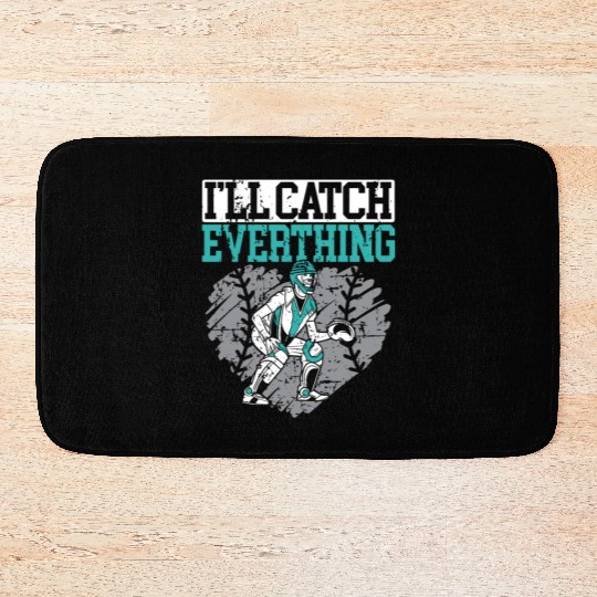 Baseball Lover Baseball Player Baseball Catcher Bath Mats