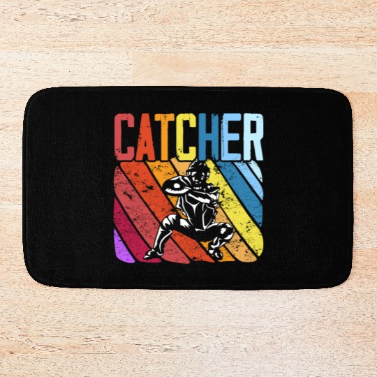 Baseball Lover Baseball Player Baseball Catcher Bath Mats